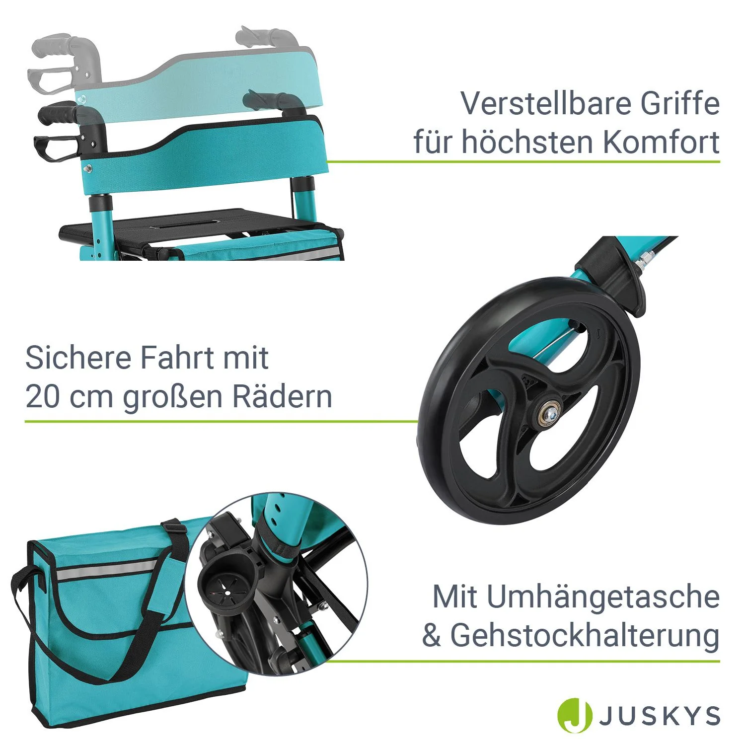 Aluminium Rollator Vital mit Sitz - Image 35