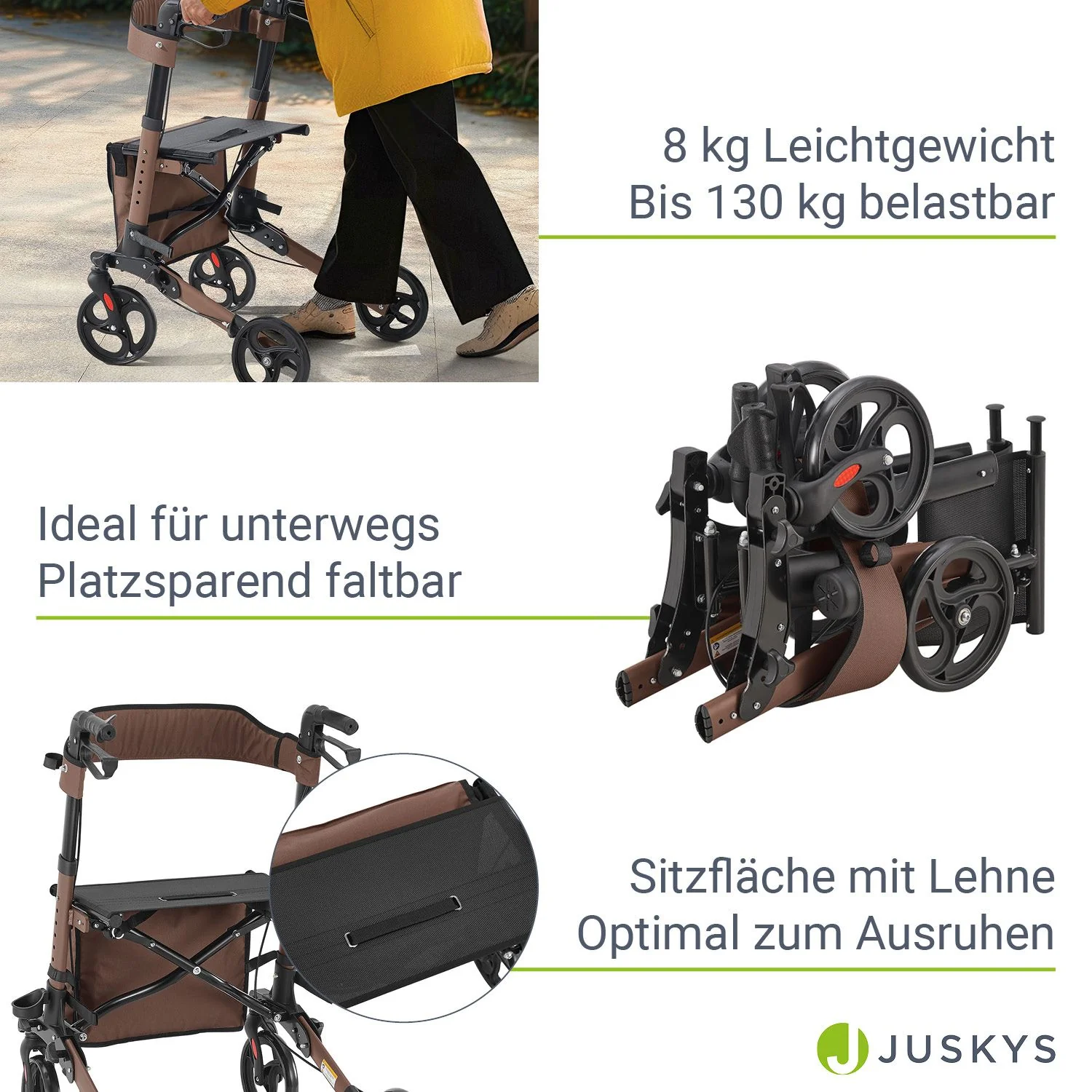 Aluminium Rollator Vital mit Sitz - Image 44