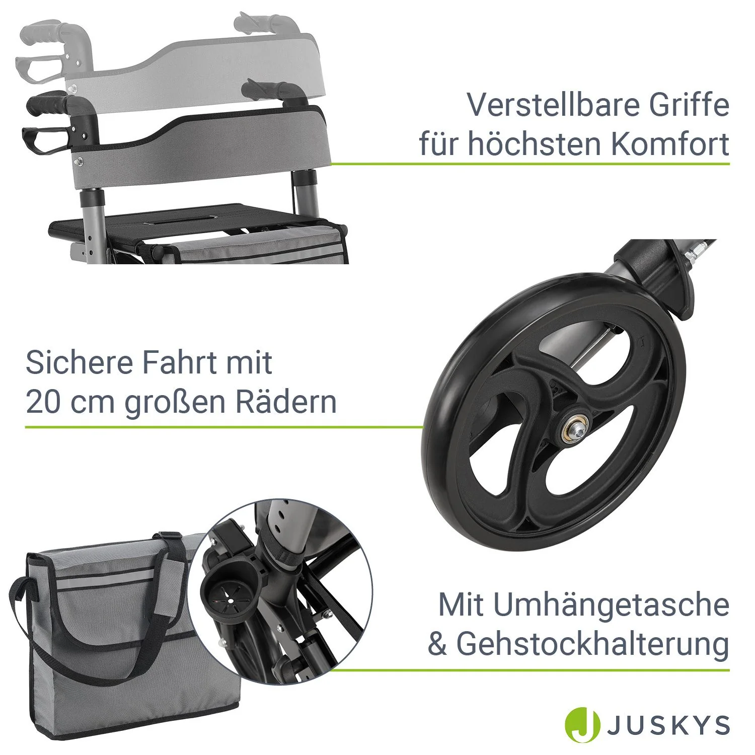 Aluminium Rollator Vital mit Sitz - Image 5