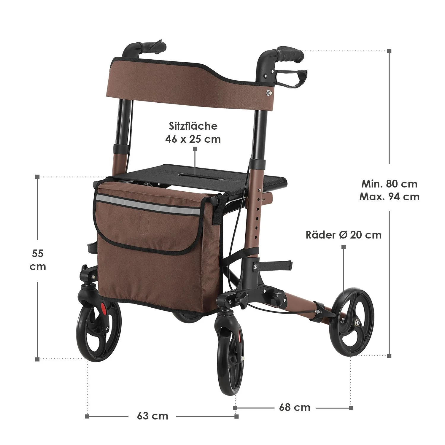 Aluminium Rollator Vital mit Sitz - Image 50