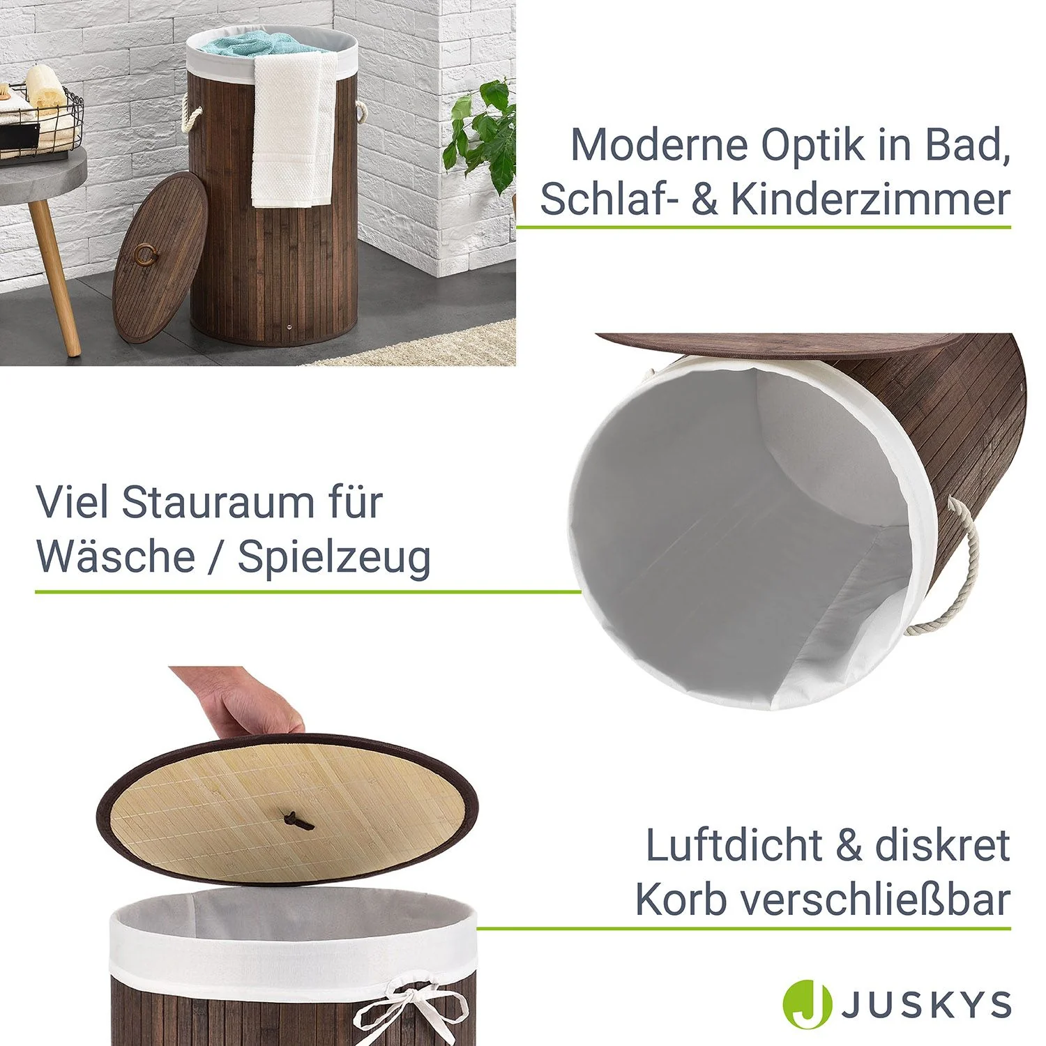 Bambus Wäschekorb Curly-Round - Image 15