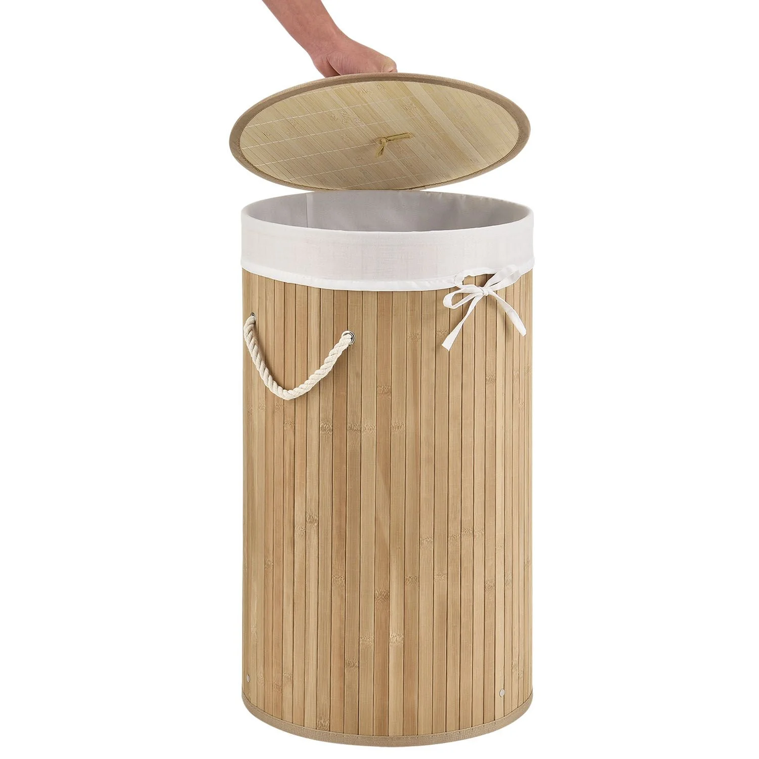 Bambus Wäschekorb Curly-Round - Image 7