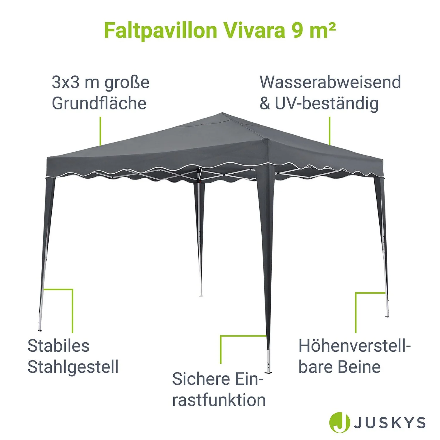 Faltpavillon Vivara 3x3 m - Image 3