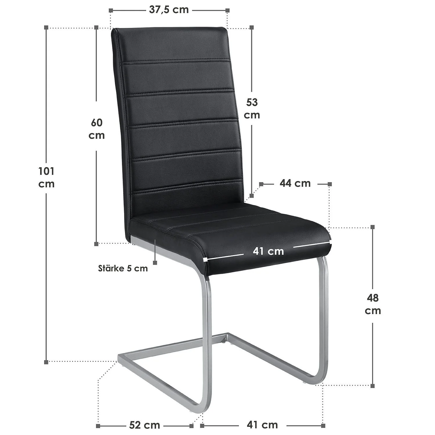 Freischwinger Stuhl Vegas mit Kunstleder - Image 20
