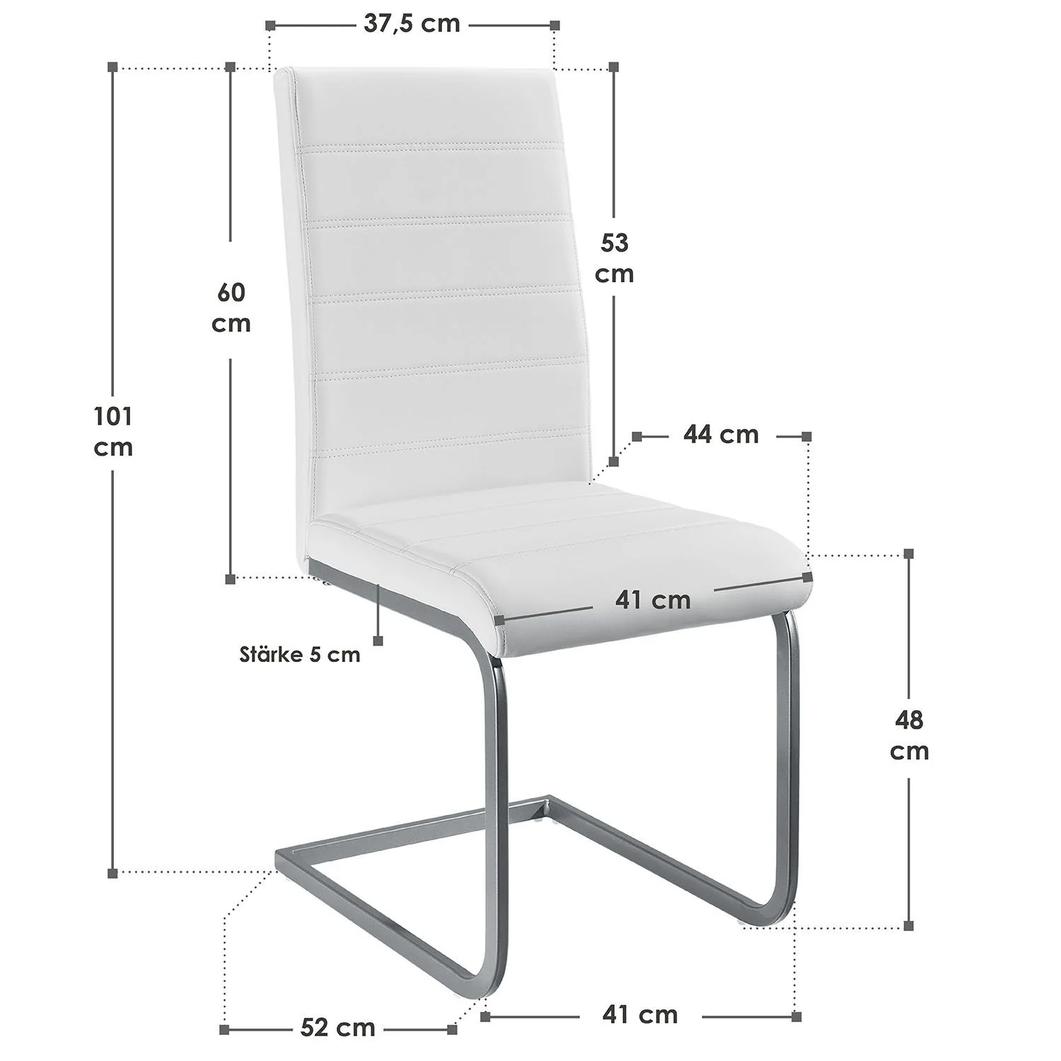 Freischwinger Stuhl Vegas mit Kunstleder - Image 30
