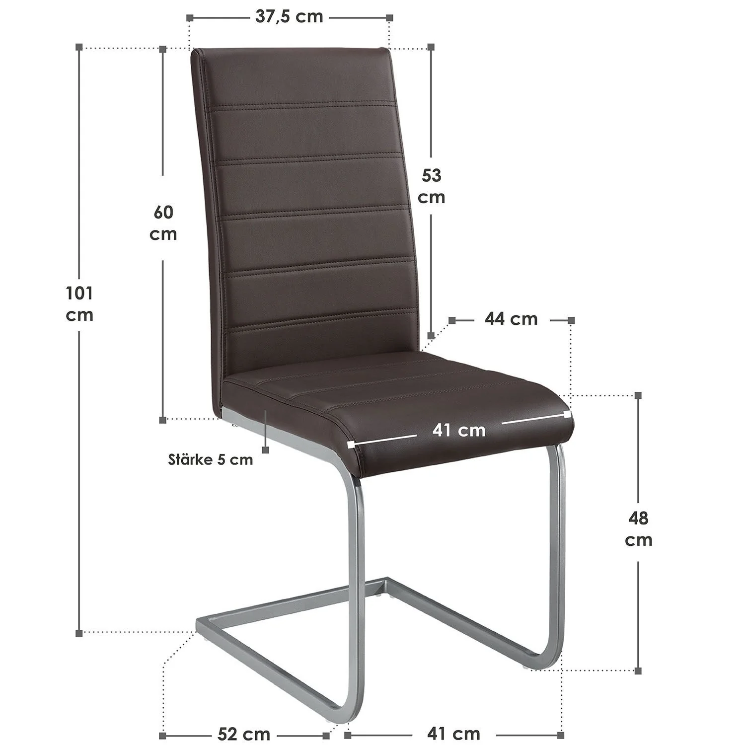 Freischwinger Stuhl Vegas mit Kunstleder - Image 70