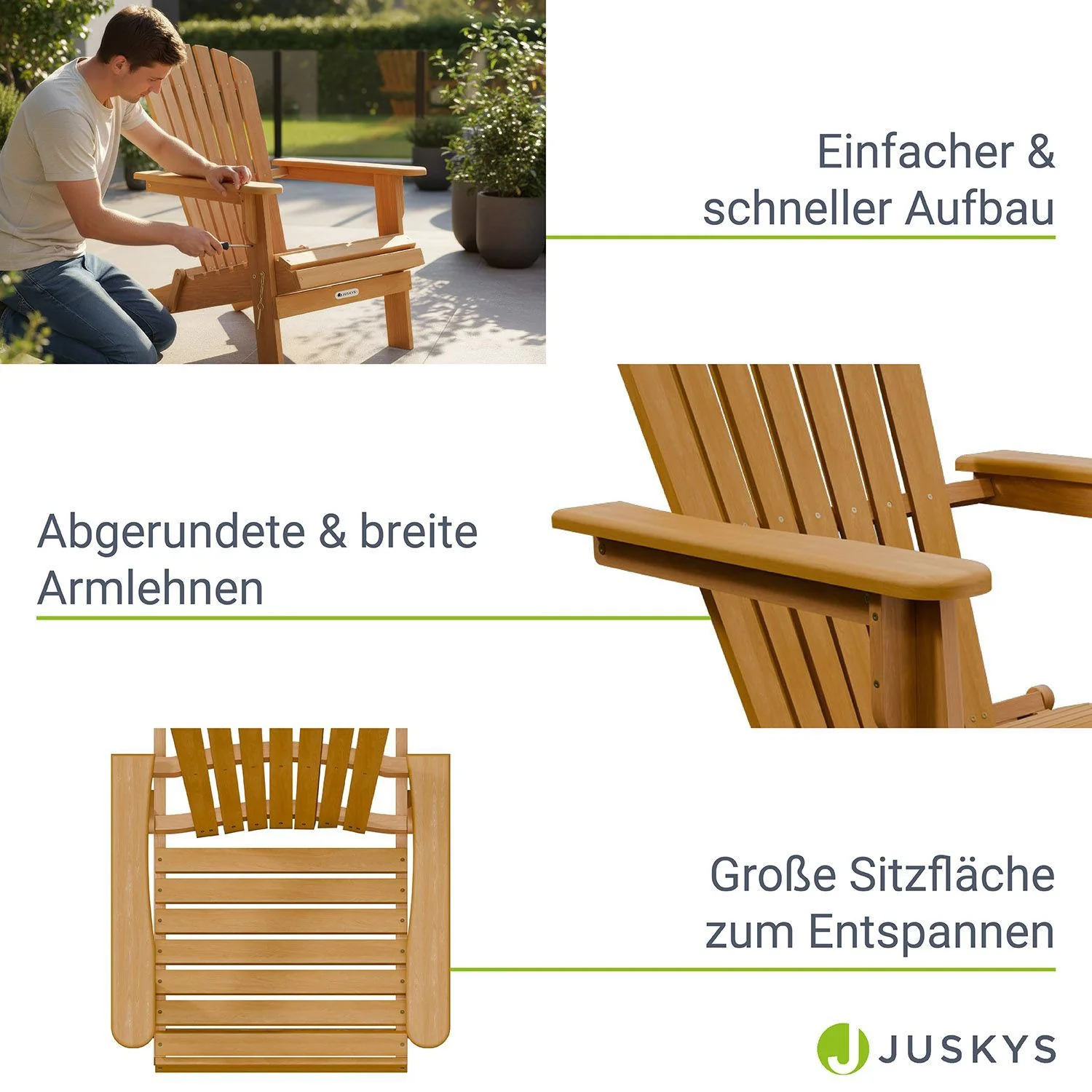 Gartenliegestuhl klappbar Korfu - Image 5