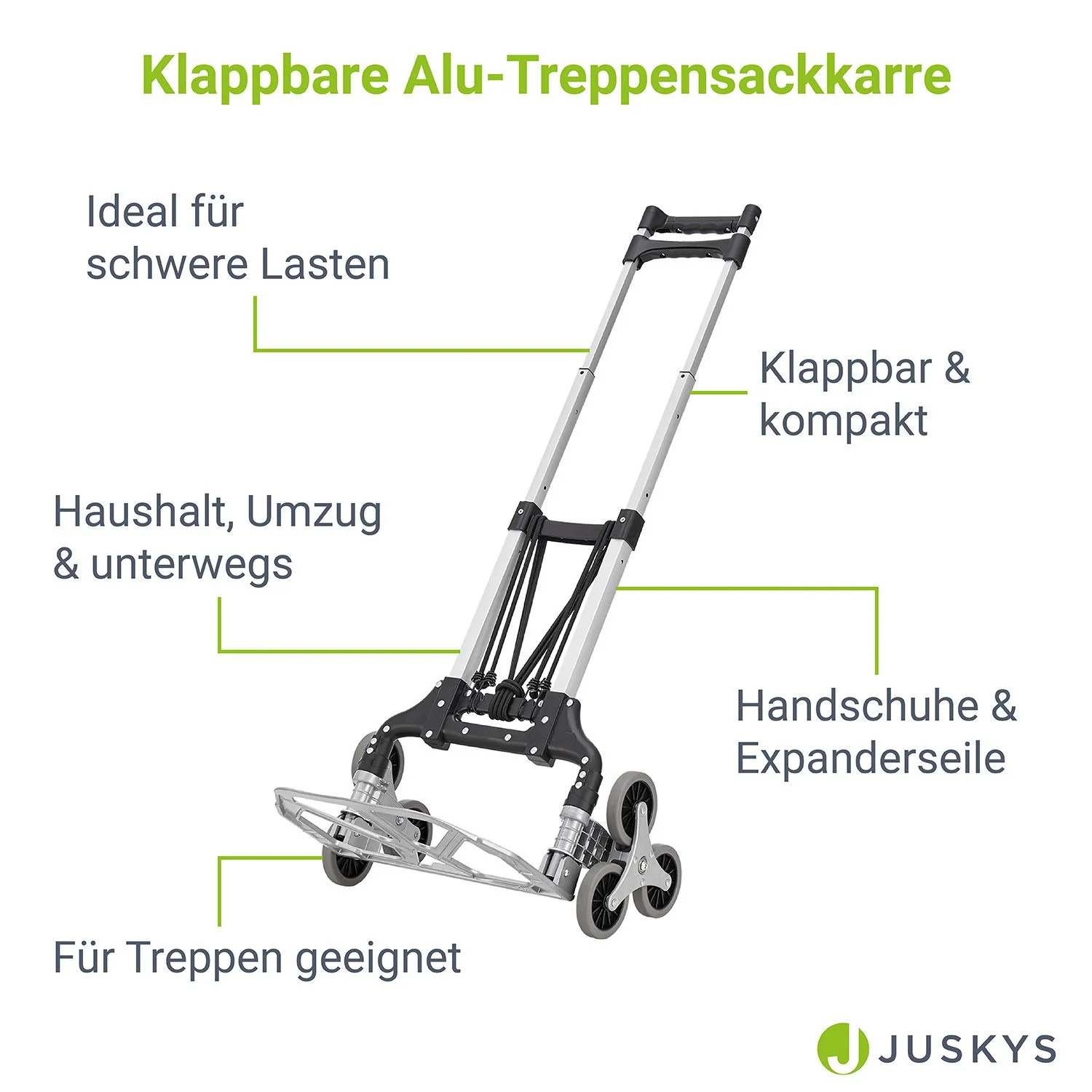 Klappbare Treppensackkarre bis 80 kg - Image 3