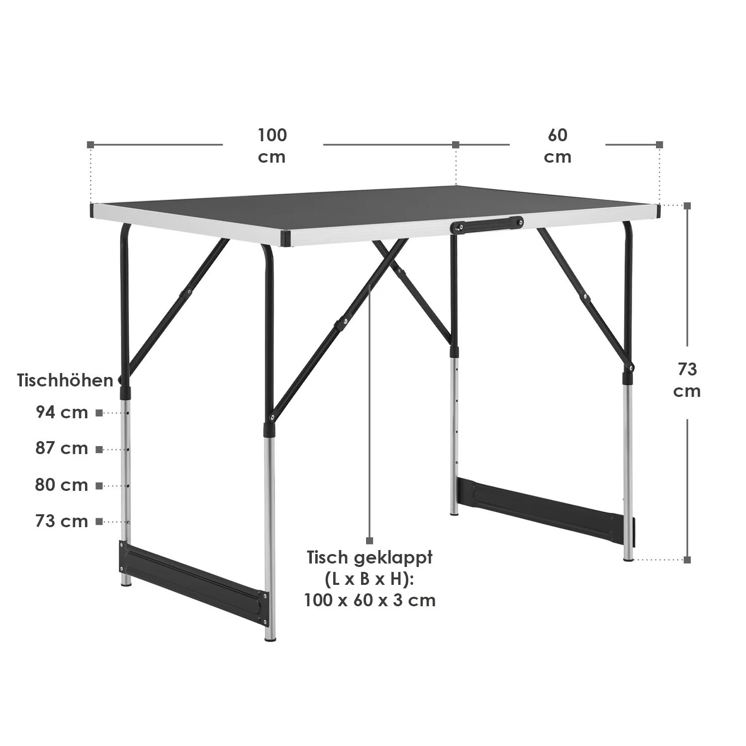 Alu Multifunktionstisch 3-teilig - Image 11