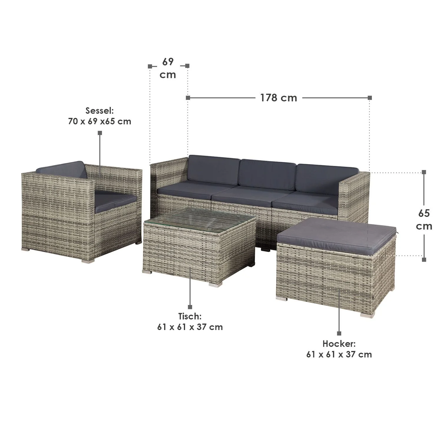Polyrattan Lounge Punta Cana - Image 64