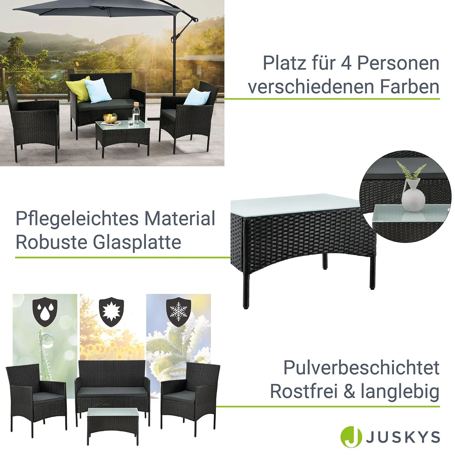 Polyrattan Sitzgruppe Fort Myers - Image 14