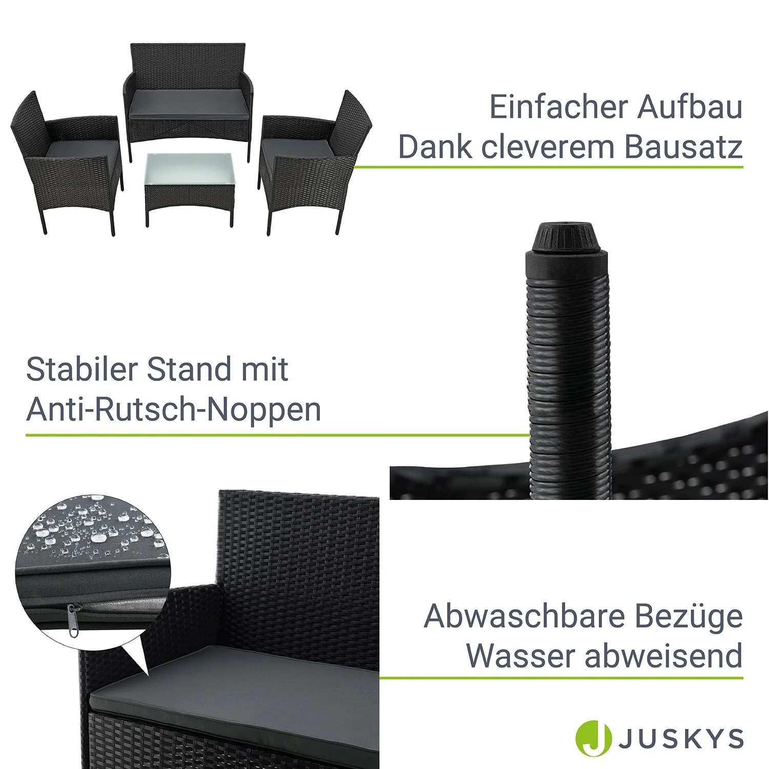 Polyrattan Sitzgruppe Fort Myers - Image 15