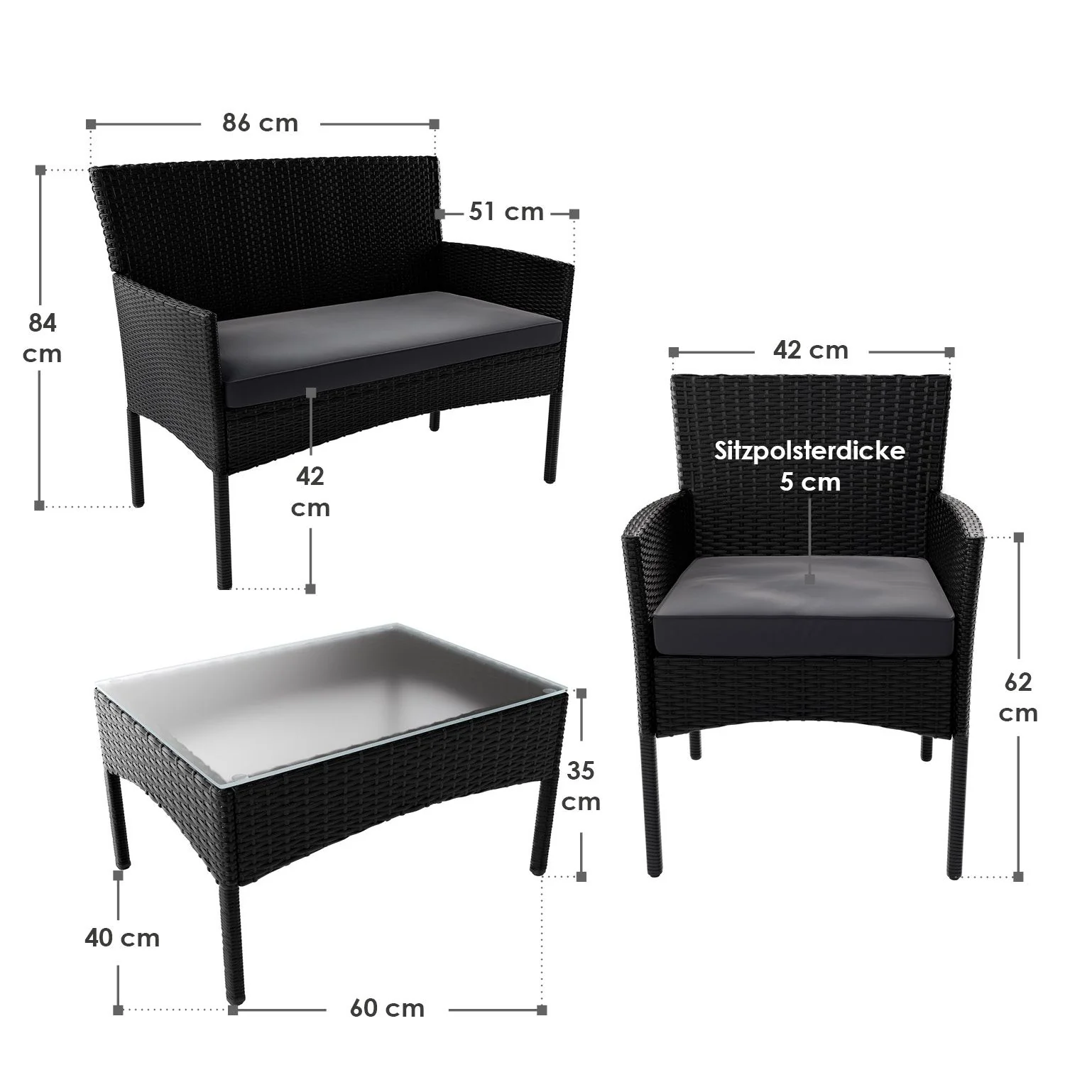 Polyrattan Sitzgruppe Fort Myers - Image 20