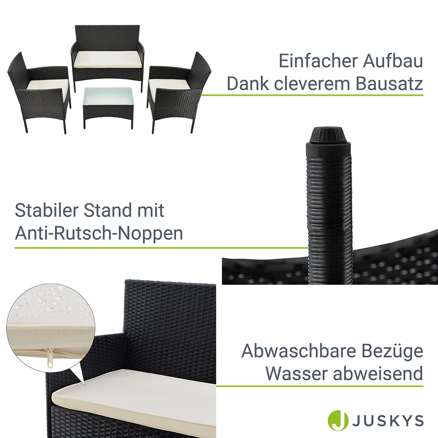 Polyrattan Sitzgruppe Fort Myers - Image 5