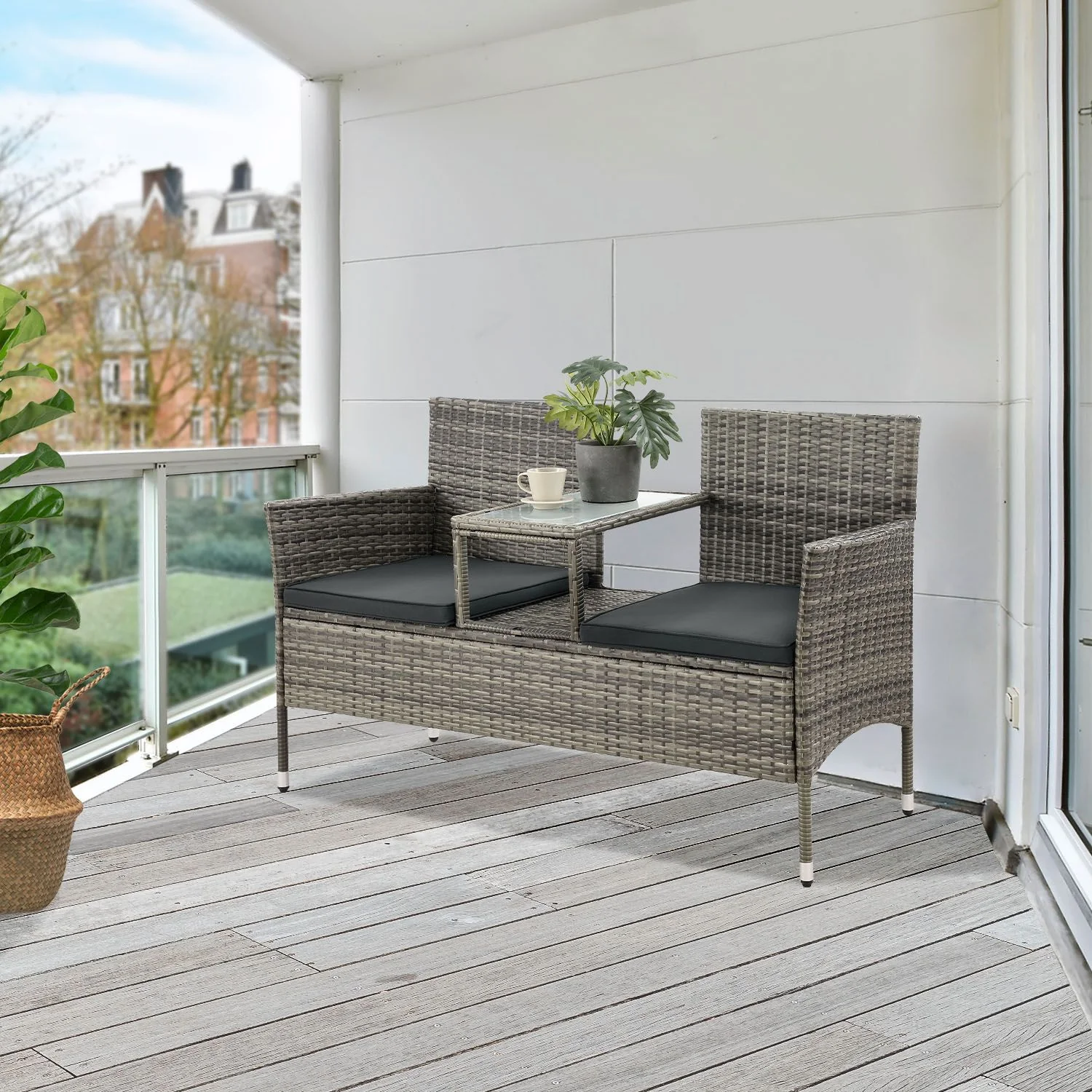 Polyrattan Sitzbank Monaco - Image 13