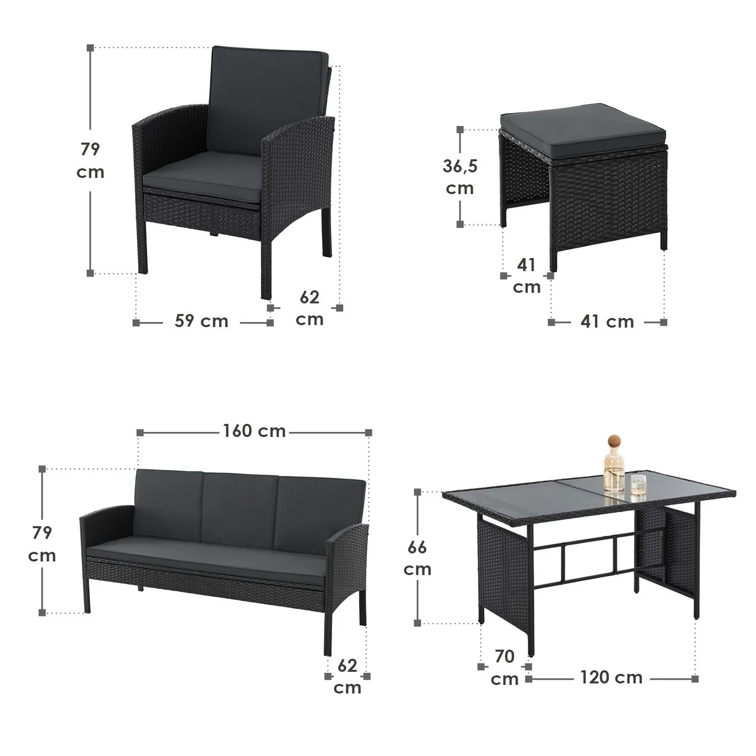 Polyrattan Sitzgruppe Turin - Image 20