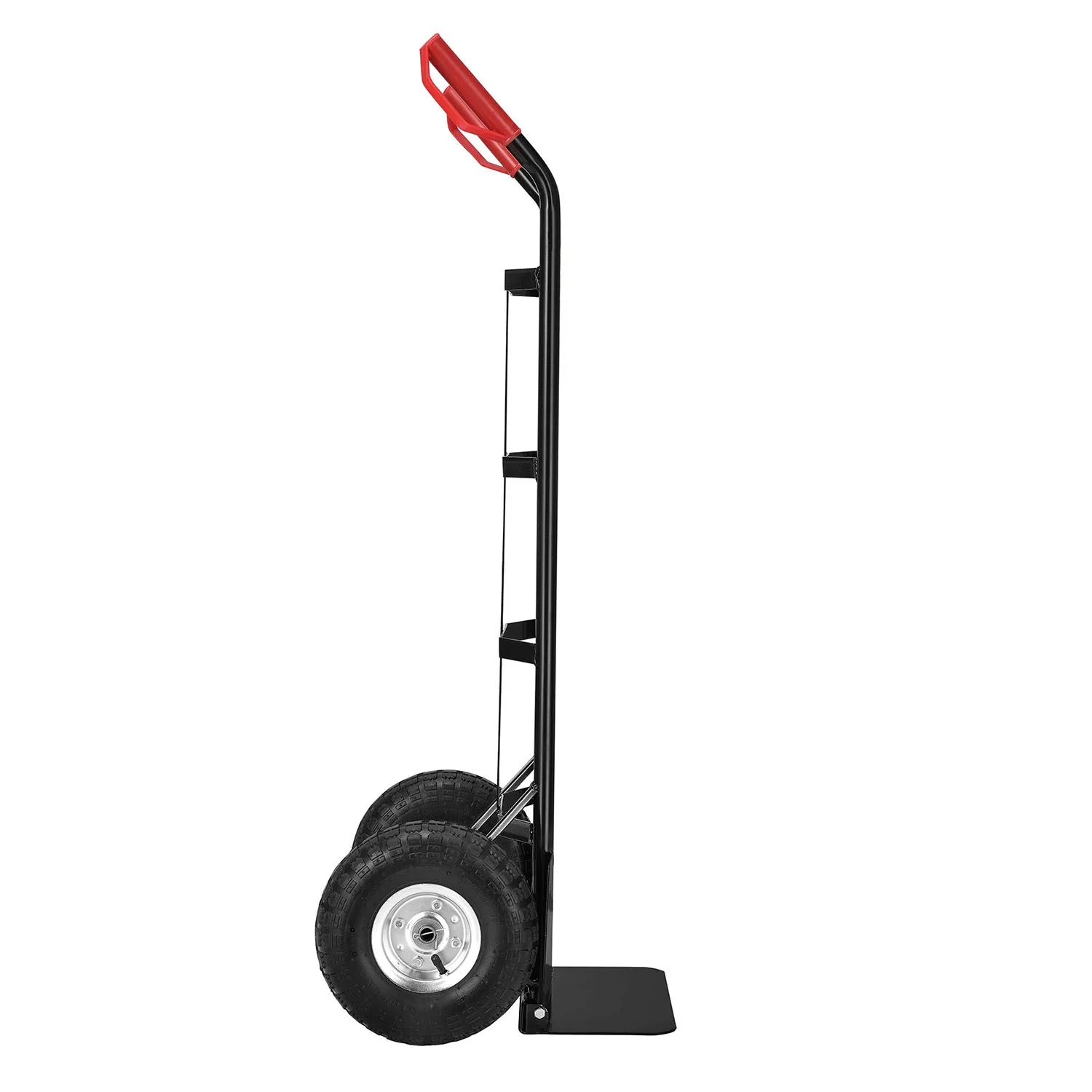 Sackkarre Basic in schwarz mit roten Griffen klappbar - Image 6