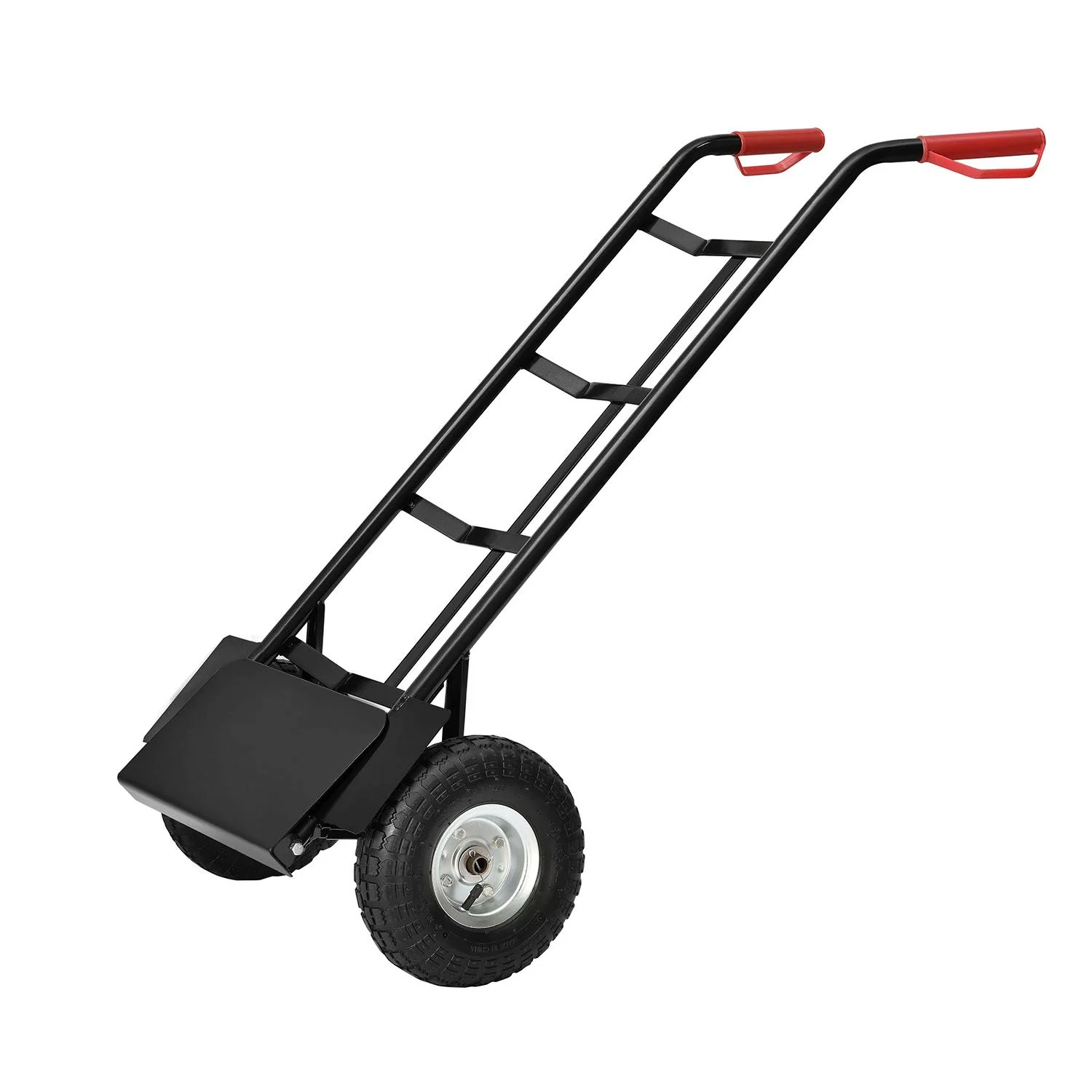 Sackkarre Basic in schwarz mit roten Griffen klappbar - Image 7