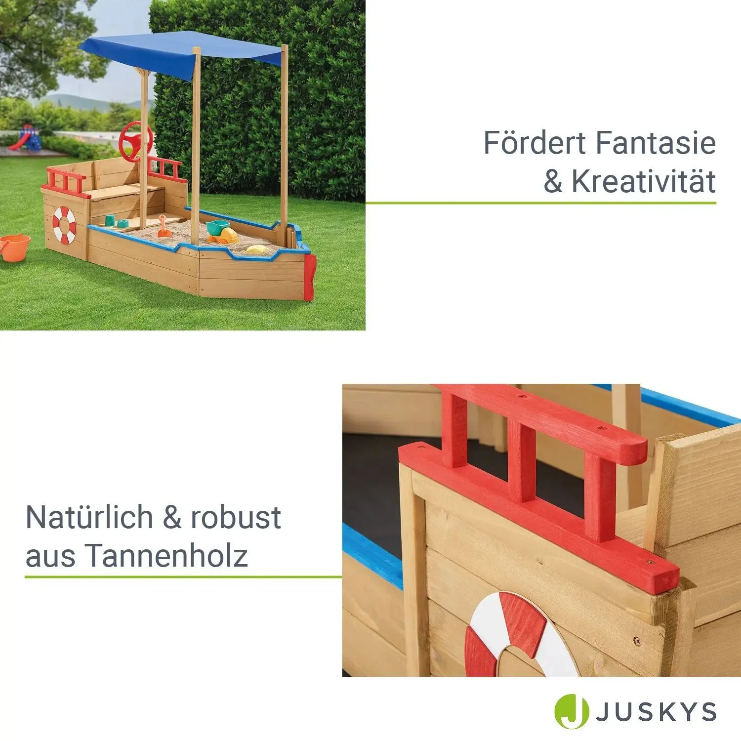 Sandkasten Käpt’n Pit - Piratenschiff Boot aus Holz - Image 4