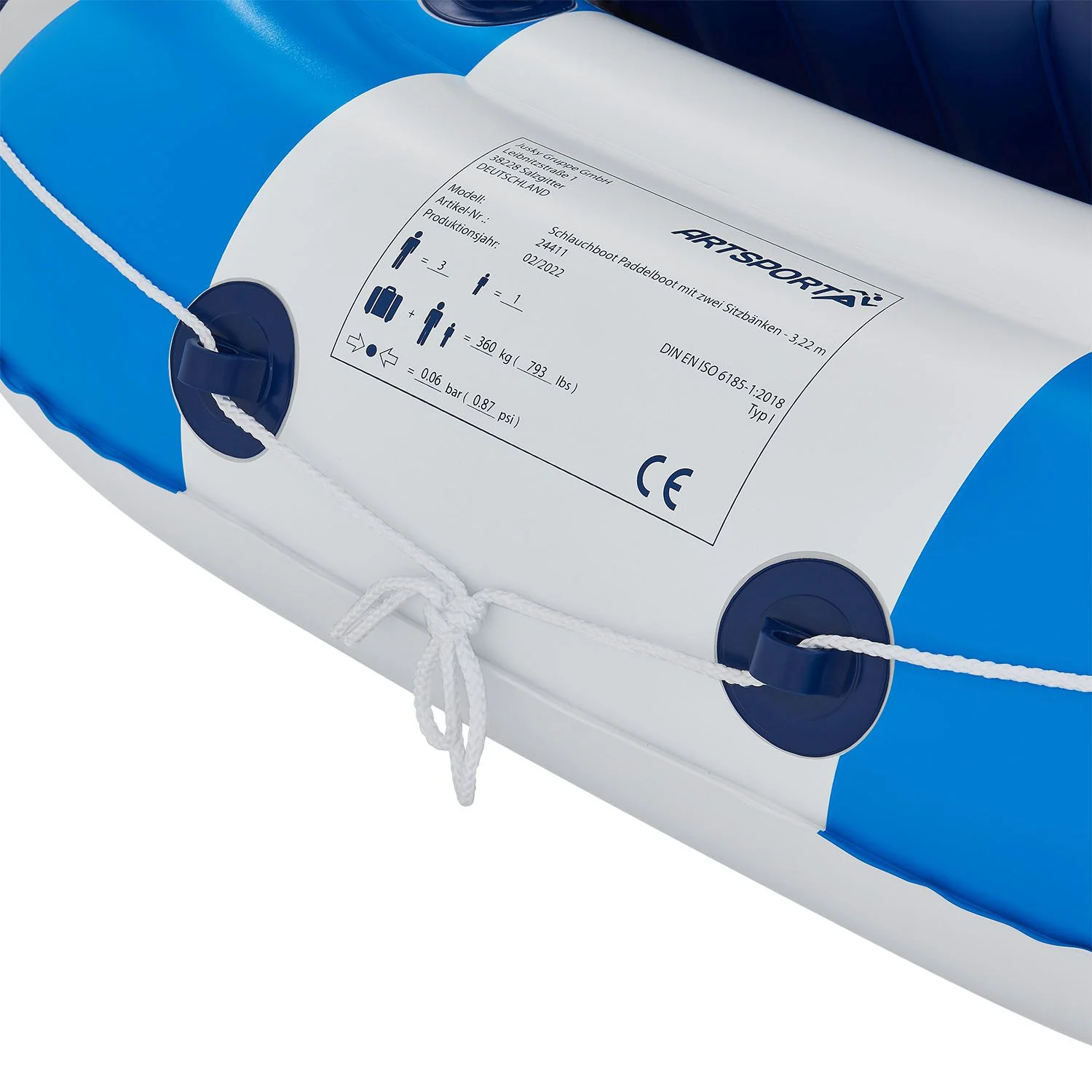 Schlauchboot Paddelboot mit zwei Sitzbänken - 3,22 m - Image 9