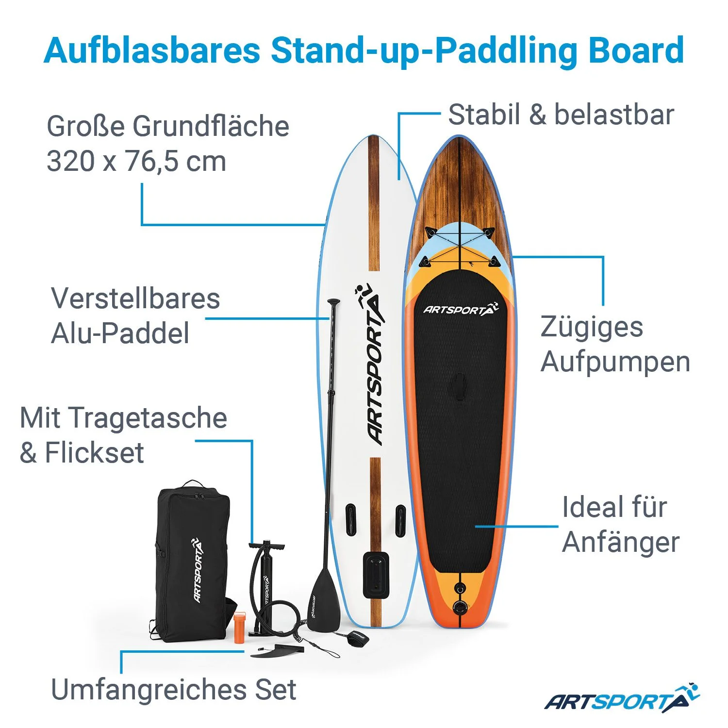 Stand Up Paddling Board - Komplett Set - Image 3